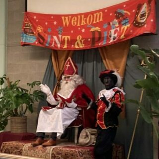 Dank je wel voor uw bezoek, Sinterklaas en zwarte Piet!
